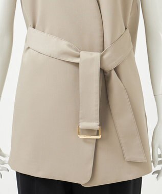 23区 【エステータ】ライトダブルクロス ジレ グレージュ