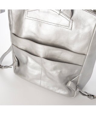 UNBILLION ピークスピーク PEAKS PEAK / 牛革レザーメッシュA4リュック シルバー