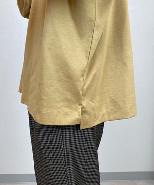 KASHIYAMA 【シルケット加工】コットンタートルネックカットソー キャメル