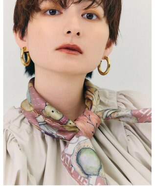 MOONBAT SWASH LONDON 大判シルクツイルスカーフ Trifle 68×68cm 日本製 ピンク