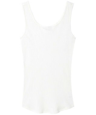 une nana cool 綿100% リブ編みコットン タンクトップ IV