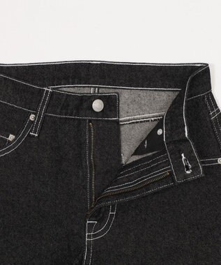 WEGO 【XS～Lサイズ展開/美脚】ストレートデニムパンツ デニムブラック