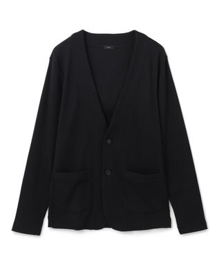 JOSEPH HOMME テックリブストレッチ ノーカラー・カットソージャケット ブラック系