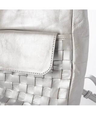 UNBILLION ピークスピーク PEAKS PEAK / 牛革レザーメッシュA4リュック シルバー