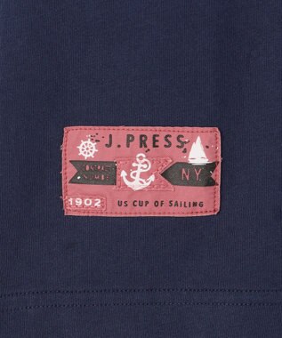 J.PRESS MEN 【NYUZELESS】エンブロイダリー モチーフTシャツ ネイビー系