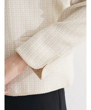 Green Parks ｅｆ－ｄｅ　ツィード風ノーカラージャケット Beige