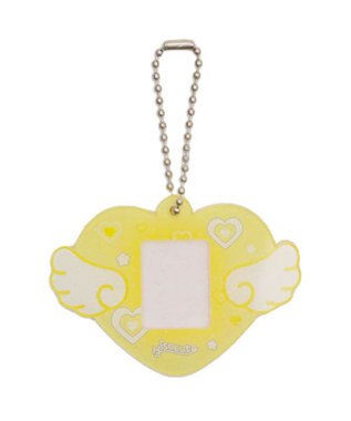 WEGO 【痛バ＆推し活グッズ】ハートエンジェルIDフォトケースキーホルダー イエロー