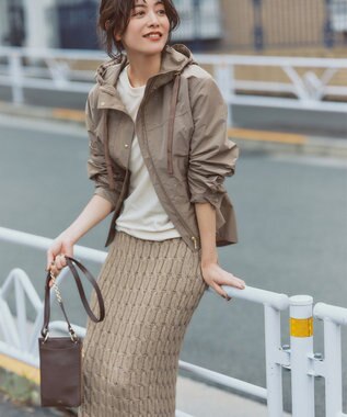 uncrave 【手洗い可】グロッシー ニット スカート（uncrave WHITE） ゴールドベージュ