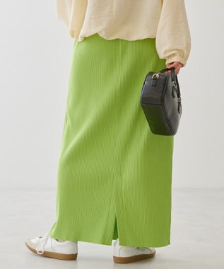 AMERICAN HOLIC 針抜きテレコタイトスカート Light Green