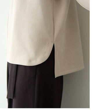 YECCA VECCA フェイクスエードデザインステッチプルオーバー Gray Beige