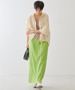 AMERICAN HOLIC 針抜きテレコタイトスカート Light Green