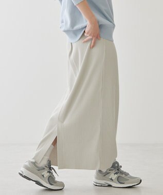 AMERICAN HOLIC 針抜きテレコタイトスカート Light Gray