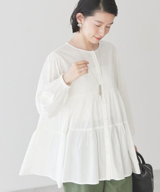 AMERICAN HOLIC 【先行予約】【WEB限定】ティアードギャザーブラウス Off White