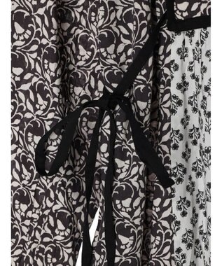 CRAFT STANDARD BOUTIQUE インド綿混エスニック切替ワンピース Charcoal Gray