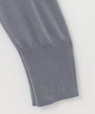 J.PRESS LADIES 【洗える】 シルキーレーヨンストレッチ Ｖネック カーディガン ダルブルー系