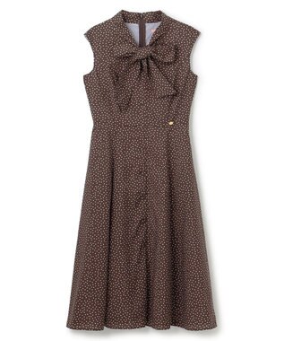 TOCCA 【洗える】RAINY SEASON ドレス ブラウン×ドット系