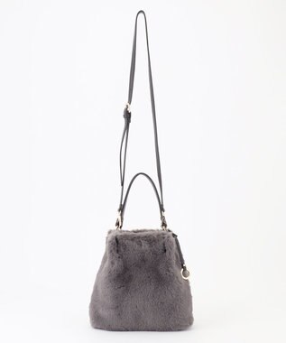 組曲 ファーバケット バッグ グレー系