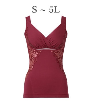 BRADELIS New York 【BRADELIS NewYork peace】綿混キャッチャーカップレースブラキャミ24 ノンワイヤー 補正 下着 ボディスーツ カップ付き ブラトップ