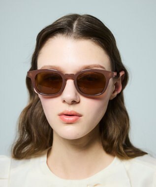 TOCCA 【UVカット・ドレス生地製のソフトケース付き】LIGHT IN MY SUNGLASSES サングラス ベージュ系