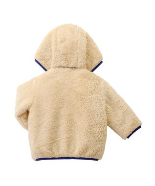 MIKI HOUSE HOT BISCUITS 【80-120cm】 裏ボアフリース リバーシブル総柄ジャンパー 紺