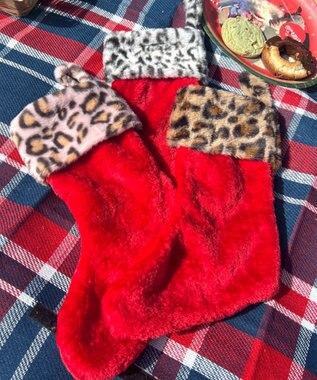 WEGO クリスマスレオパードくつした ブラウン