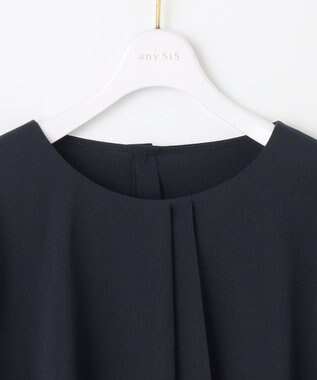 ANY SIS S 【洗える】ケープフリル ブラウス ネイビー
