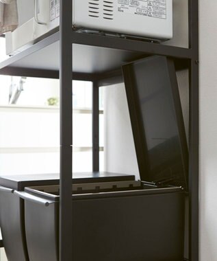 tower ゴミ箱上ラック タワー ブラック ブラック