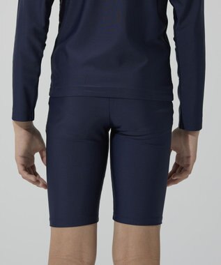 BEAMS SCHOOL ロング丈パンツ キッズ ネイビー×ブラック