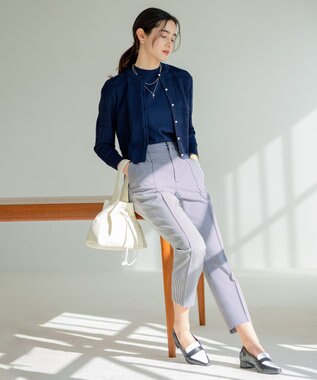 組曲 【2SET・WEB限定】編地ニット ツインセット ネイビー系