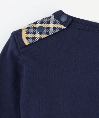 組曲 KIDS 【80-100㎝】トロンプルイユロン Tシャツ ネイビー系