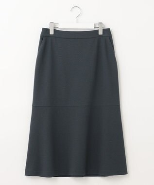 J.PRESS LADIES S 【洗える】ジャカード フレアー スカート ダークグリーン系