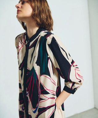 GRACE CONTINENTAL キカラインフラワーワンピース キナリ