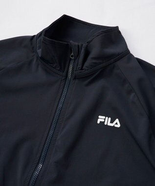 OP／FILA 【FILA】スーパーナイロンクール｜長袖フルジップラッシュガード ブラック