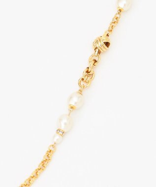自由区 リングチェーンパールネックレス ゴールド系