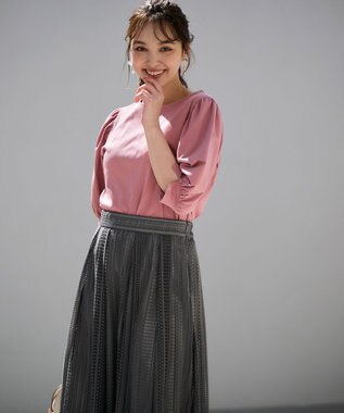 ANY SIS 【接触冷感】美人 ボリュームスリーブ カットソー ピンク