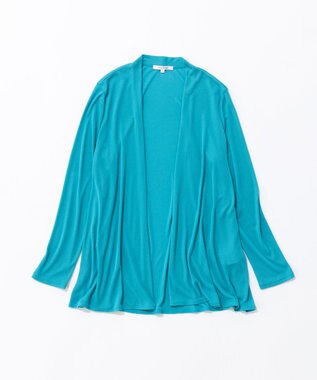 23区 L 【新色追加/UVケア/接触冷感】マルチ機能 シアー ショート カーディガン [WEB限定カラー]ターコイズブルー系