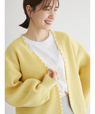 Green Parks ・ＥＬＥＮＣＡＲＥ　ＤＵＥパールトッパーカーディガン Yellow