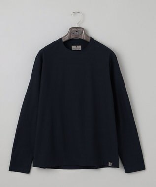 GOTAIRIKU ジャケットのインナーに最適【WEB&一部店舗限定】キレイ目 鹿の子 ビズ長袖Tシャツ ネイビー系