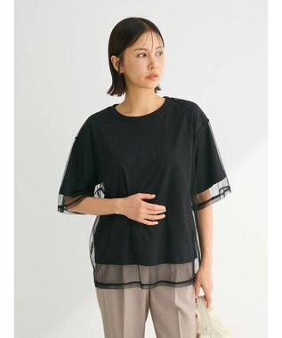 Green Parks BEST PRICE チュールレイヤードプルオーバー Black