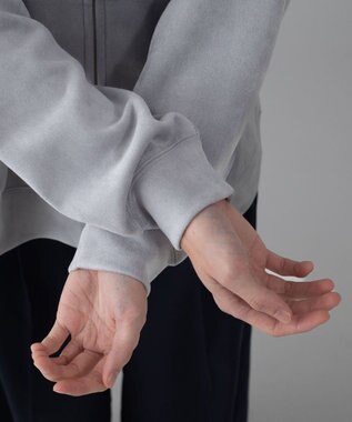 WEGO 【ユニセックス着用ITEM/MLサイズ展開】フェイクスウェードZIPパーカー ライトグレー