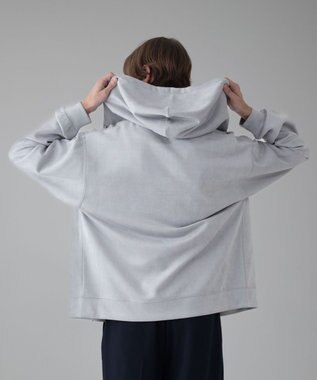 WEGO 【ユニセックス着用ITEM/MLサイズ展開】フェイクスウェードZIPパーカー ライトグレー