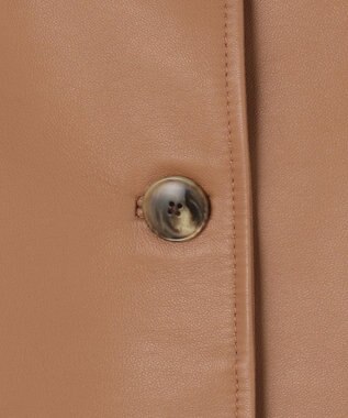 23区 L ラムレザー ステンカラー ジャケット キャメル系