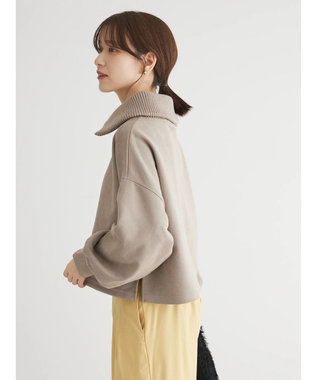 Green Parks ・ＥＬＥＮＣＡＲＥ　ＤＵＥ　スエードポンチハーフＺＩＰ Gray Beige