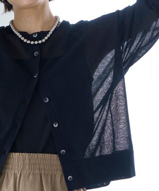 UNFILO 【新色登場】スクエアテレコタンクトップ ブラック