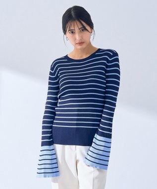 YECCA VECCA マルチボーダー柄ニット