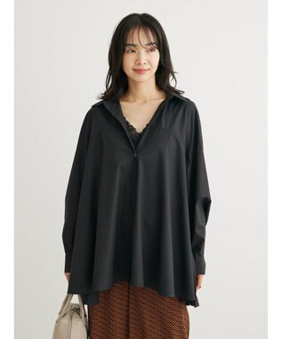 Green Parks ・ｆｕｒｒｙ　ｒａｔｅ　変形キリカエシャツチュニック Black