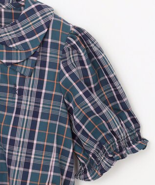組曲 KIDS 【150-160cm】ブリティッシュ ブラウス グリーン系3