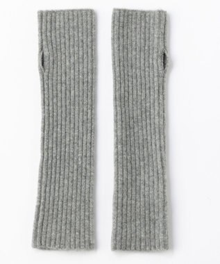 UNFILO 【洗える】ふわふわニット アームウォーマー グレー
