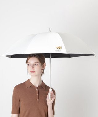 MOONBAT 【 遮光率100％/遮熱/UV】PAUL&JOE ACCESSOIRES(ポール&ジョー) 晴雨兼用日傘 ヌネット ネコ 長傘 ホワイト