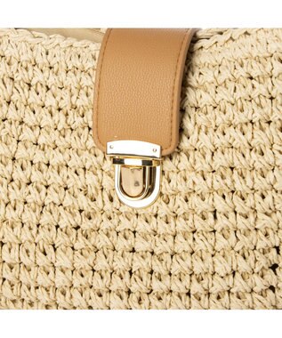 UNBILLION cachecache 差し込みフラップ2wayワンハンドルクロッシェトート ベージュ